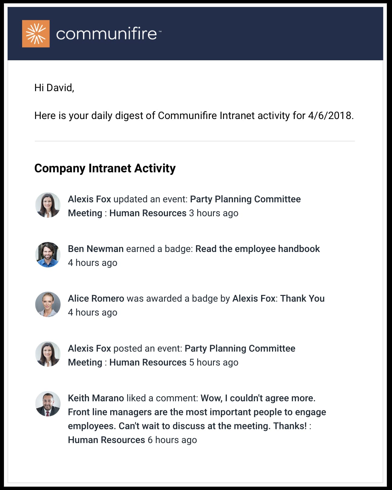 intranet discussion forums - email notifications