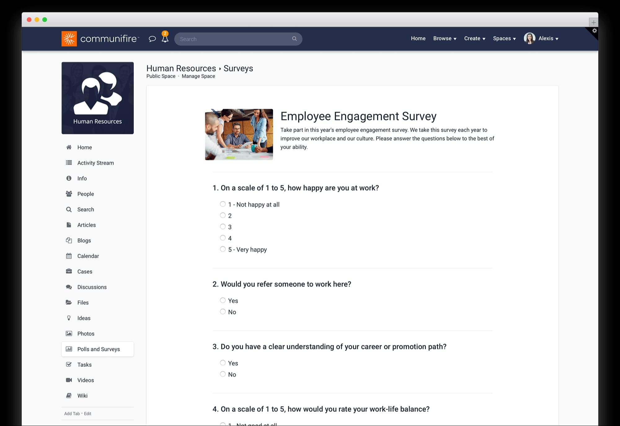Use employee surveys