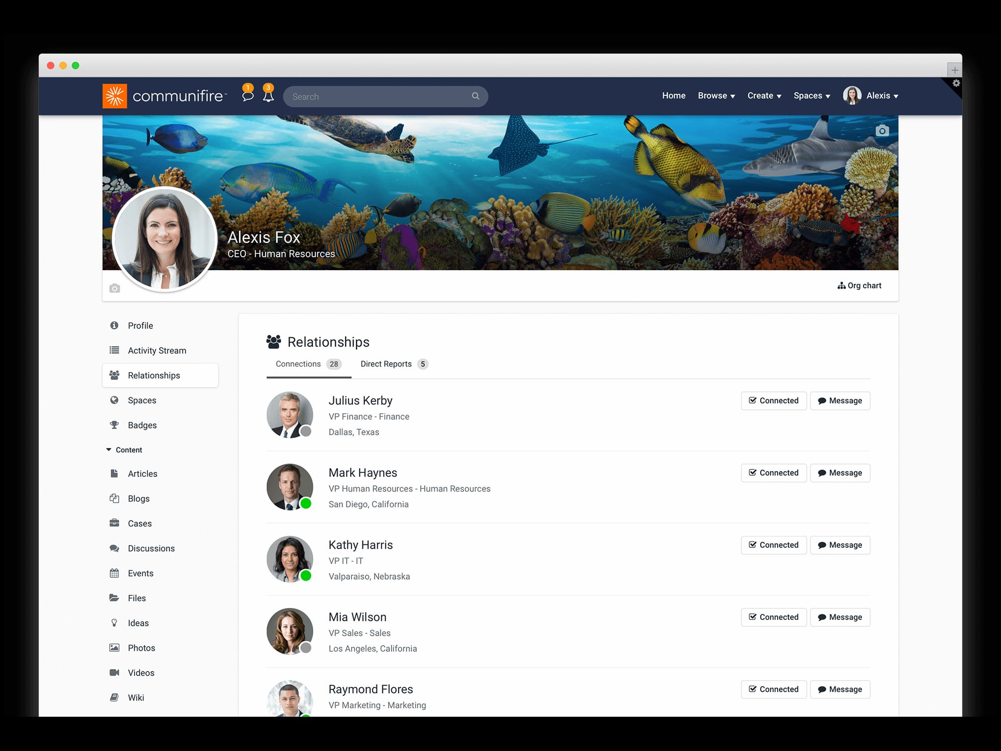 employe profile relationships