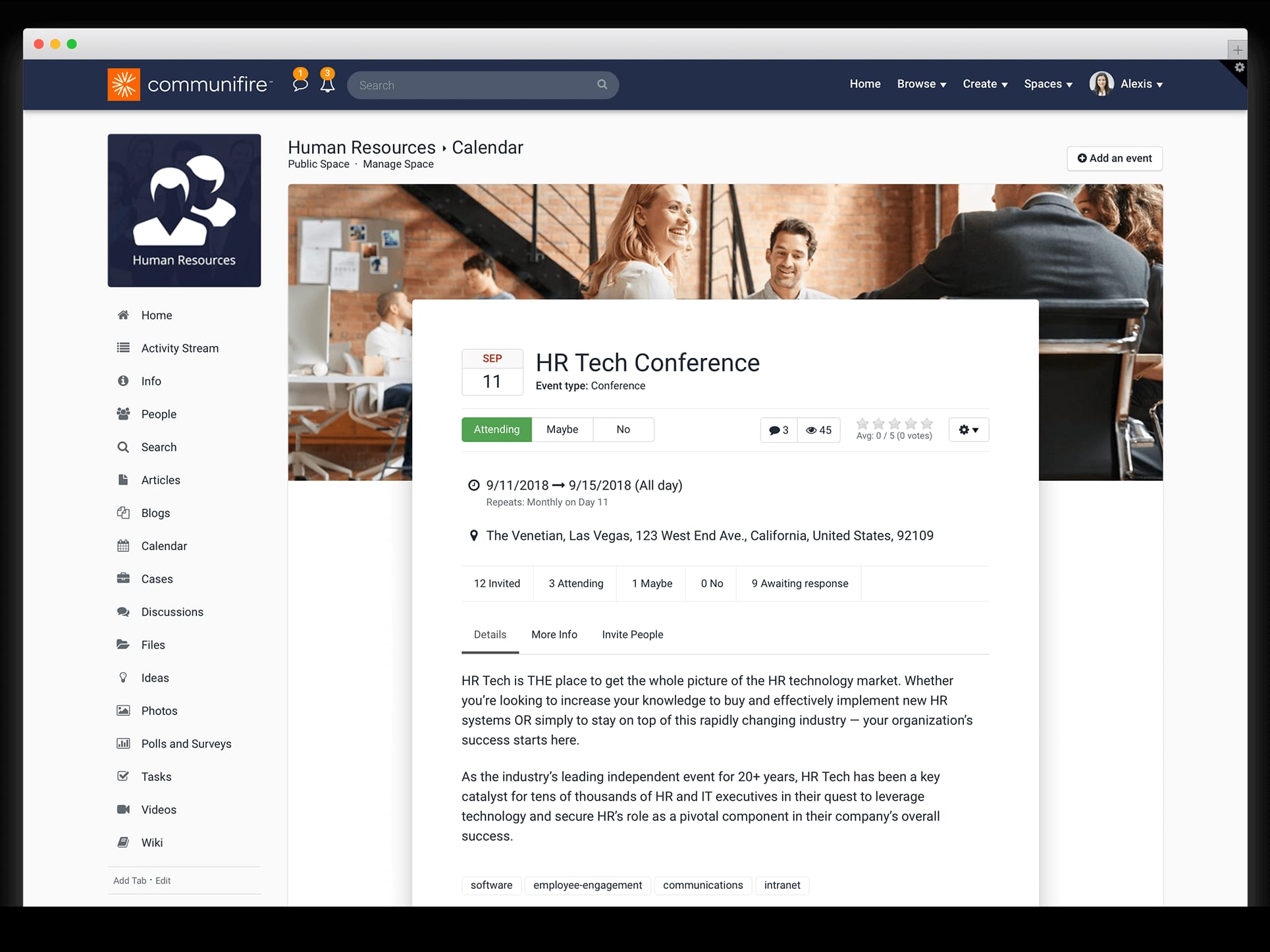 effective employee communication at work - intranet events