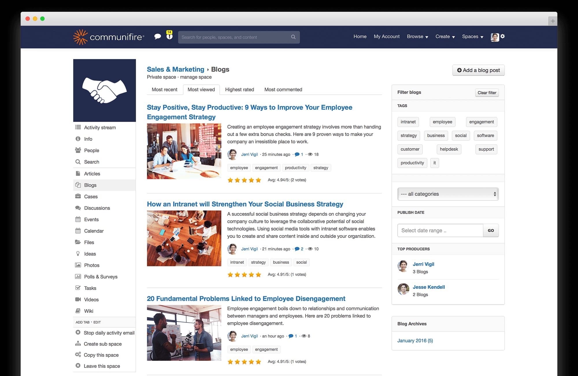 intranet team roles - content writer