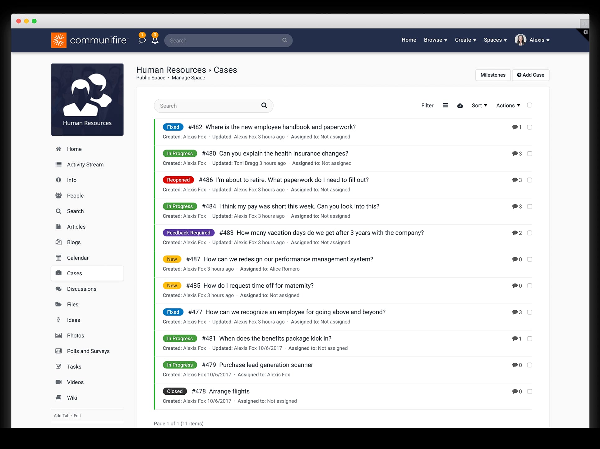 improve communication in the workplace - intranet cases and issue tracker