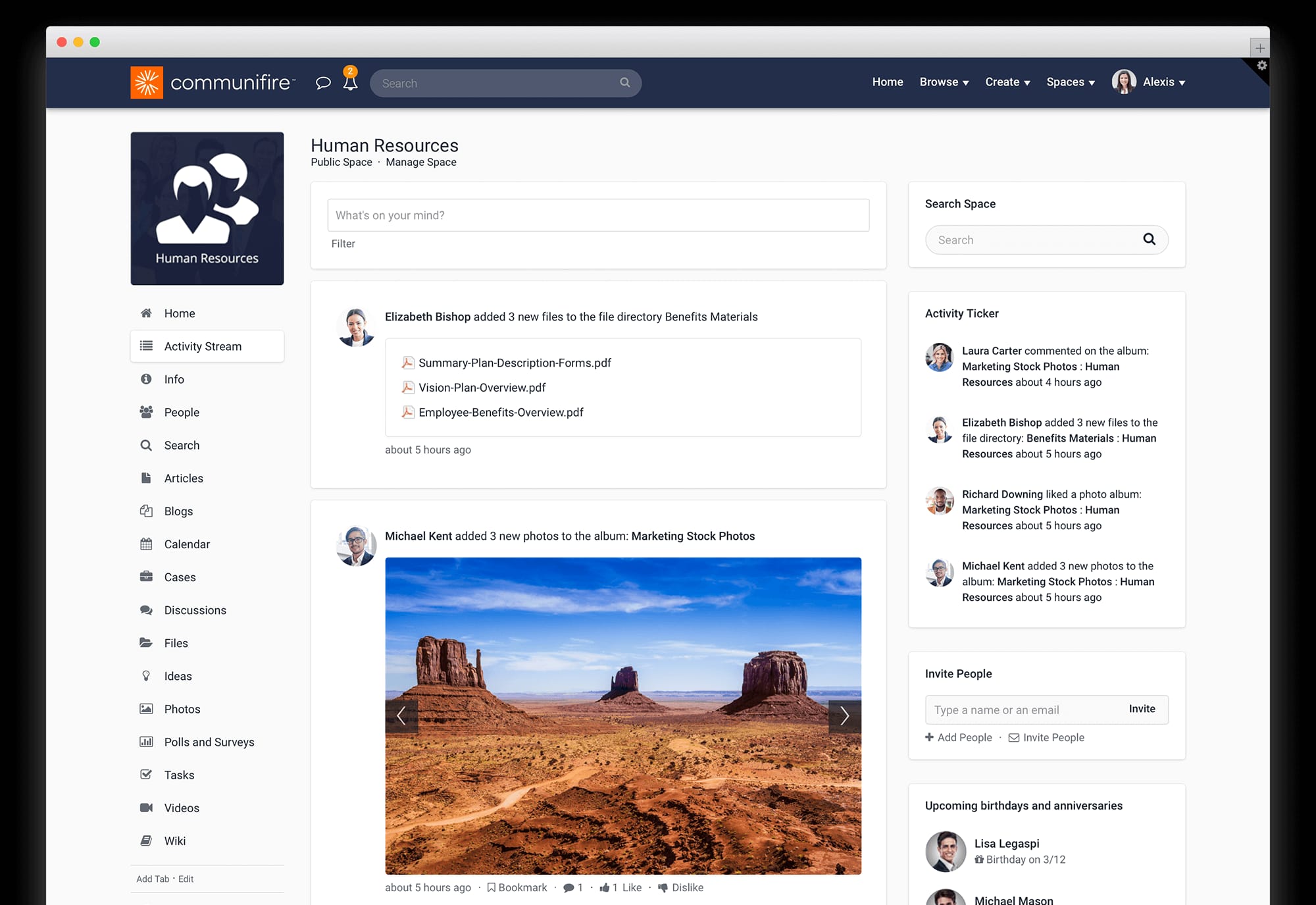 Enterprise Social Network - Activity Stream