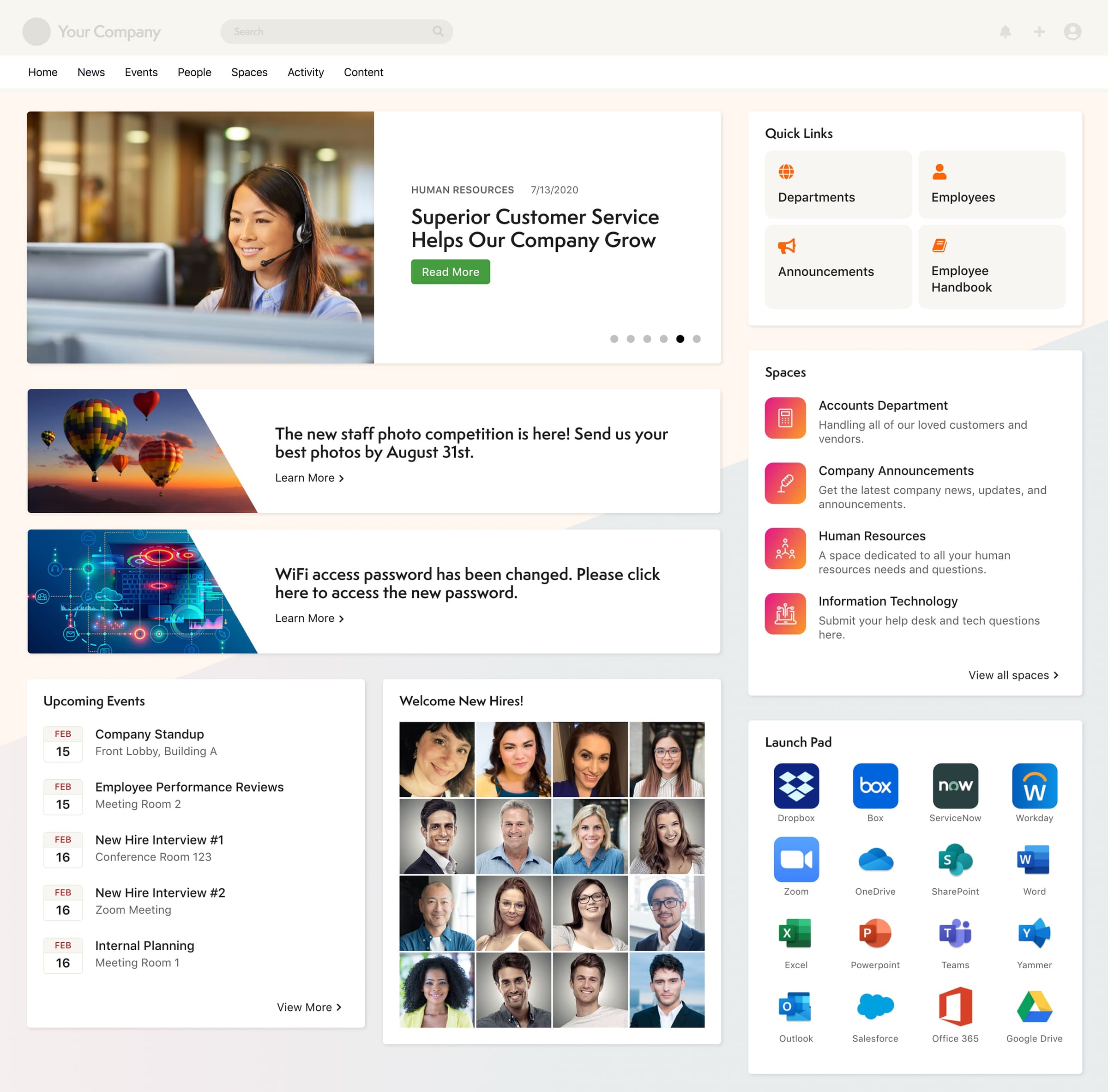Enterprise Social Networking - Community Homepage